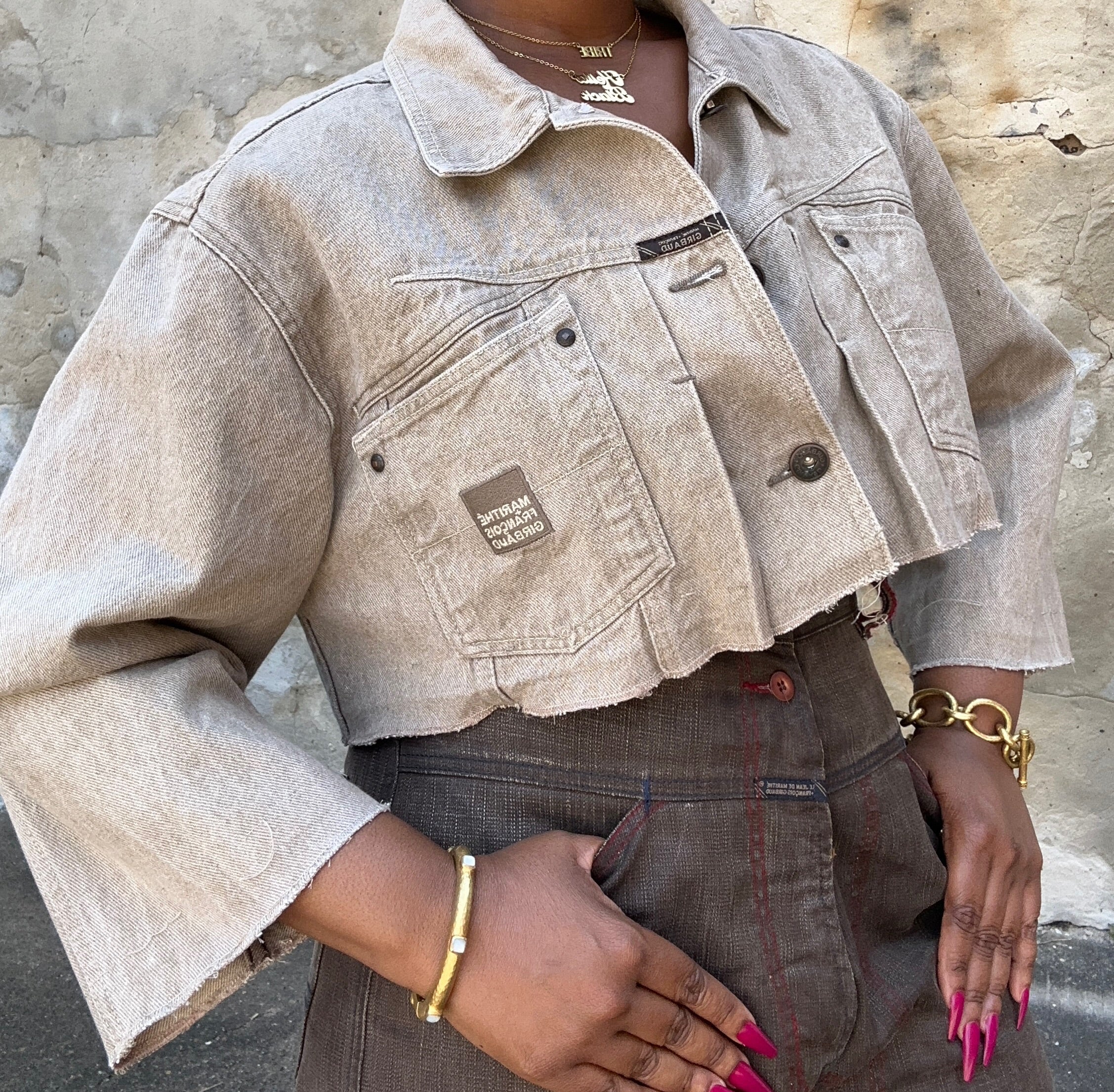 Reworked Vtg Girbaud Crop | S-L