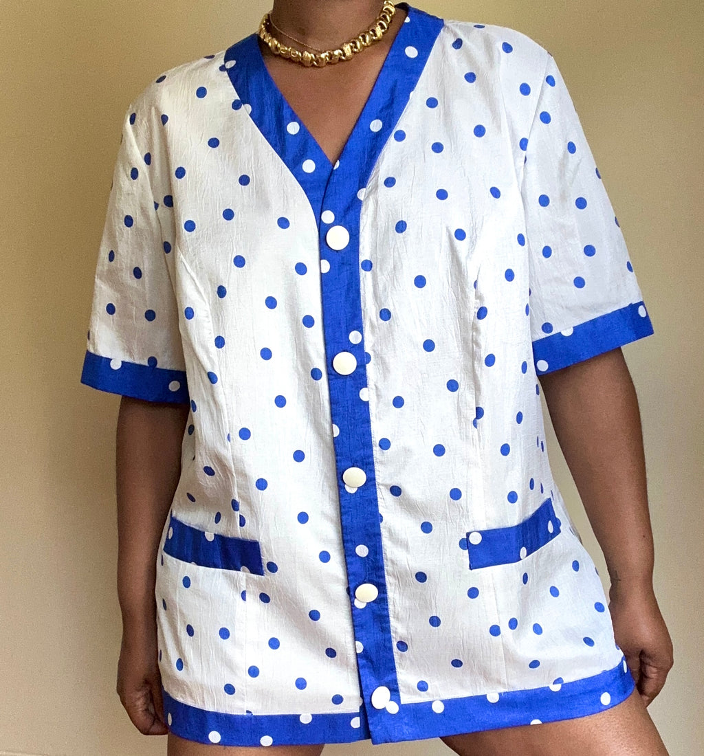Donna Dot Vtg Top | XL