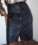 Jazi Leather Vtg Skirt | 4/6