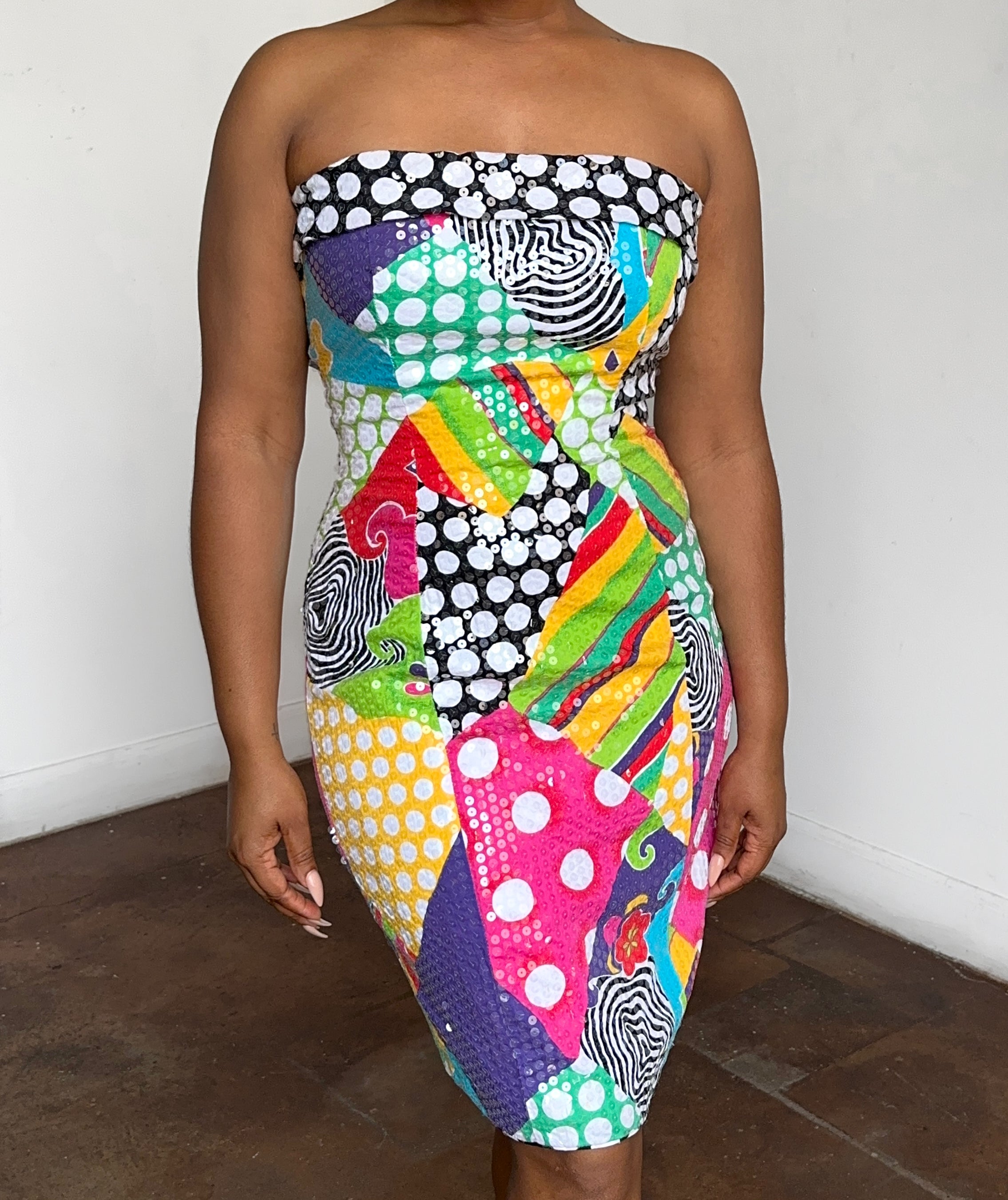 Picasso Sequin Vtg Dress | 8/10