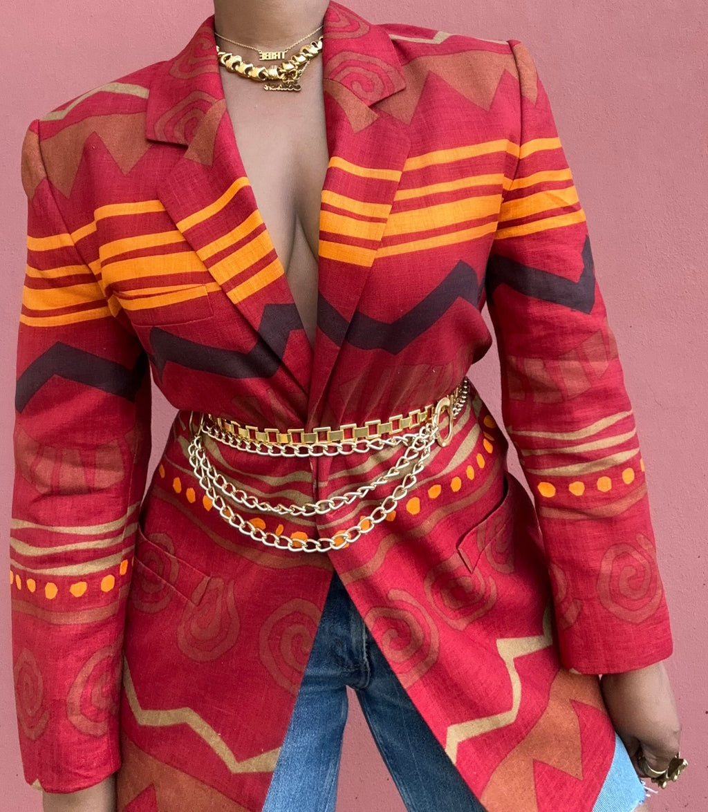 Vtg Ellen Linen Blazer | Size: 10