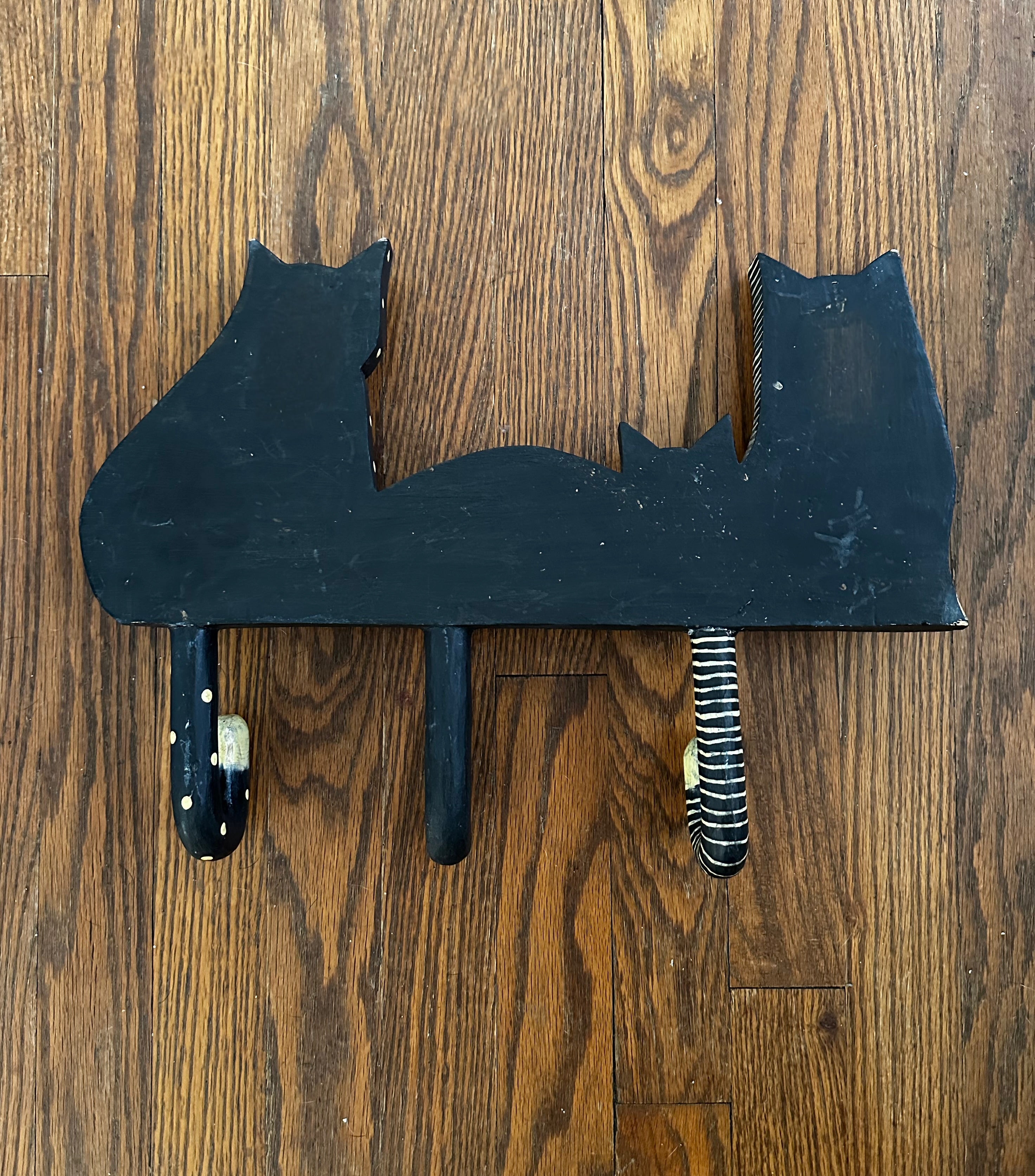 Kitty Vtg Coat | Umbrella Hook Wooden Rack