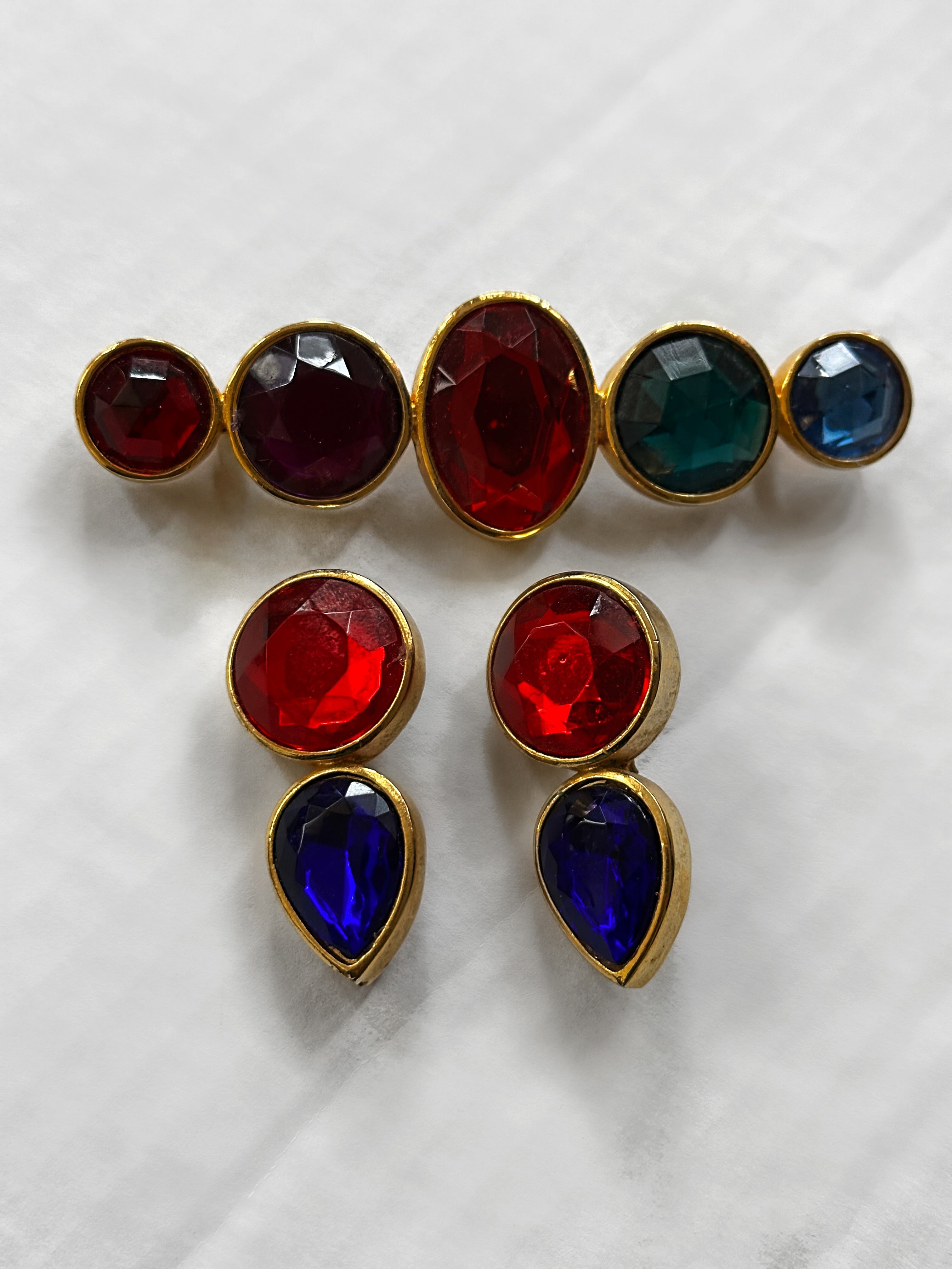 Shi Vtg Brooch & Earrings