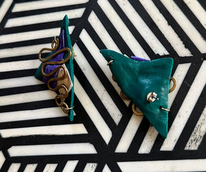 Jena Leather Handmade Earrings