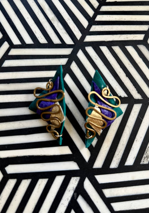 Jena Leather Handmade Earrings