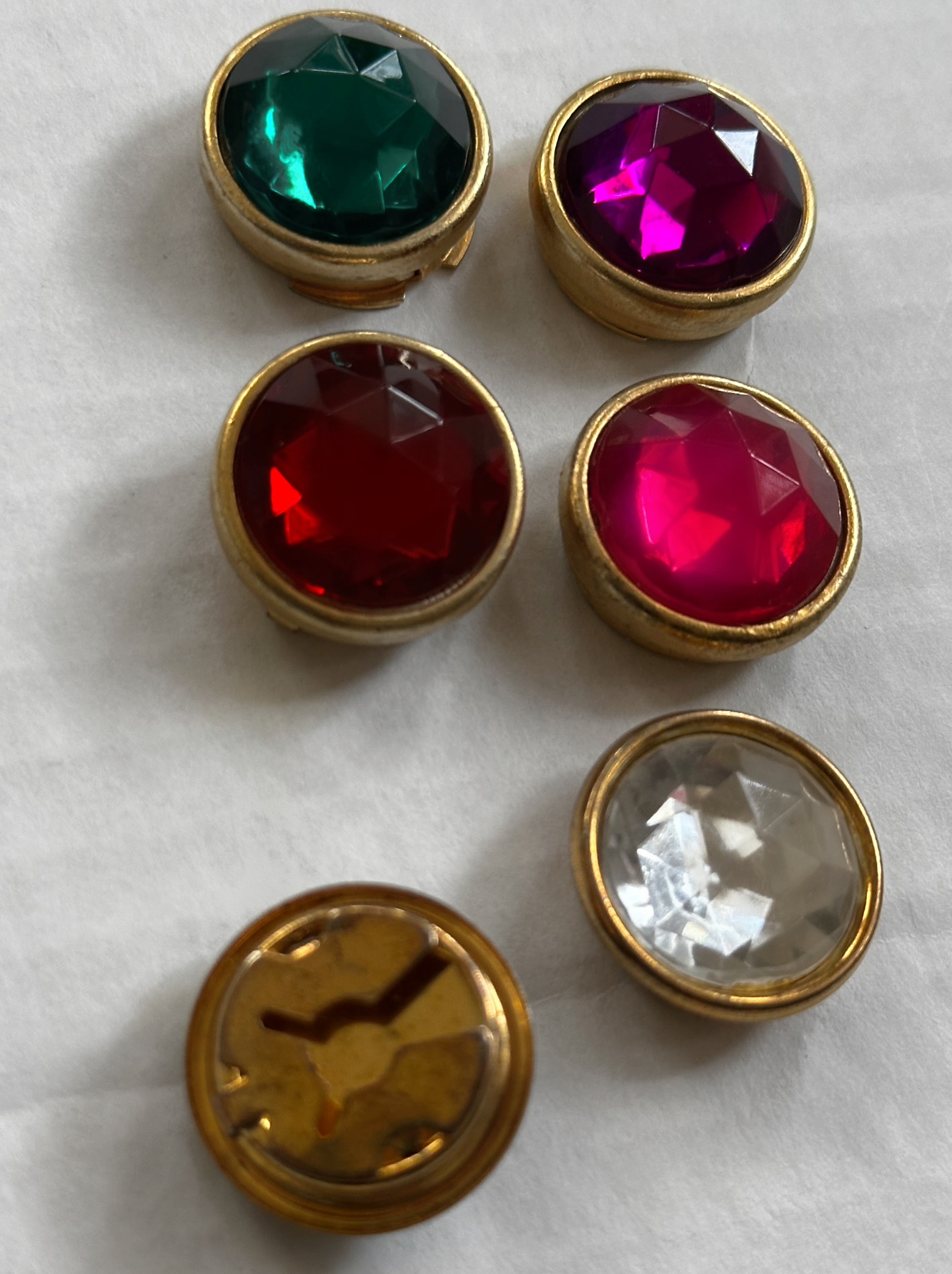 Jeweled Vtg Button Covers