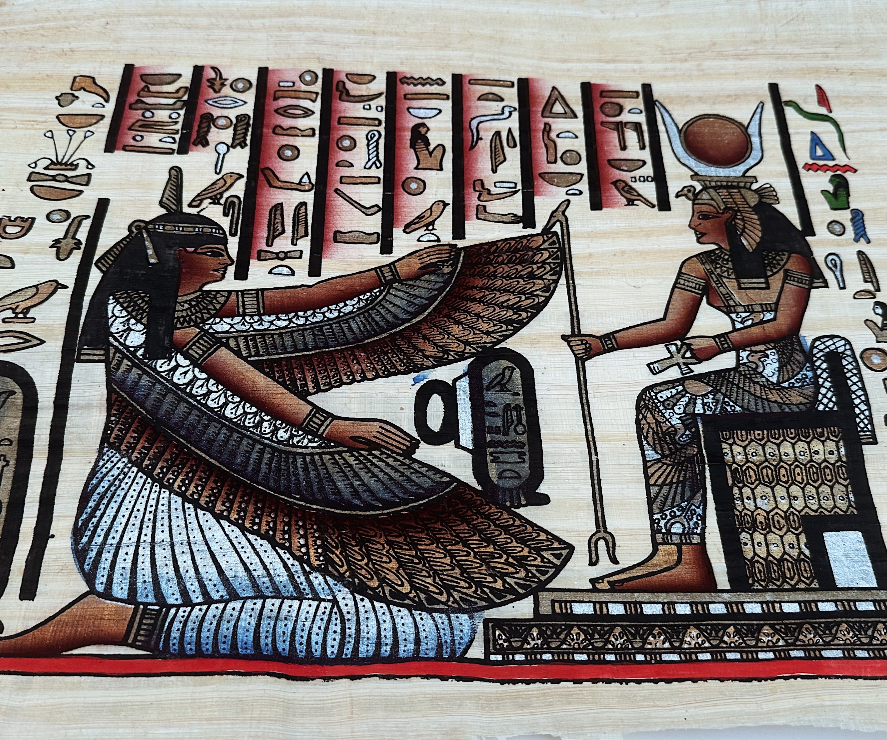 Kemetic Painting on Papyrus Paper