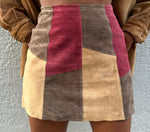 Lena Vtg Leather Patchwork Mini Skirt | 8