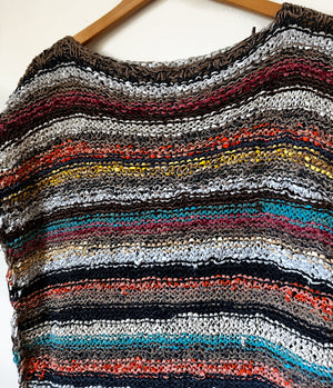 Siena Vtg Leather Woven Top | M/L