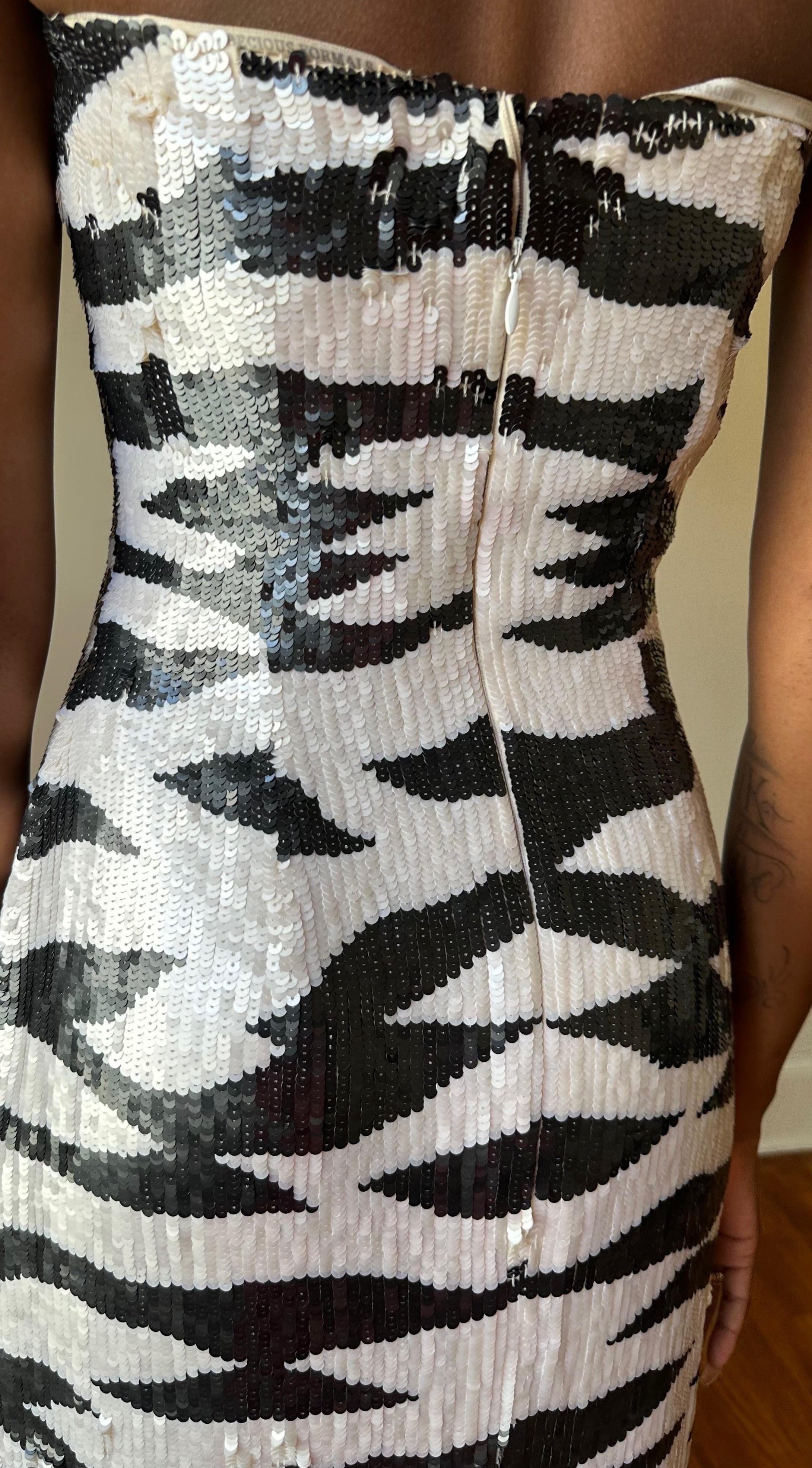 Pena Vtg Sequin Zebra Dress | 2/4