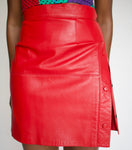 Lona Reworked Leather Skirt | 8